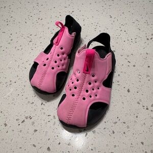 Nike Pink & Black Velcro Water Sandals